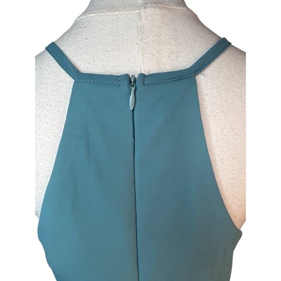 NWT Ever Pretty Large Light Blue Halter Chiffon Midi Dress - Picture 10 of 16